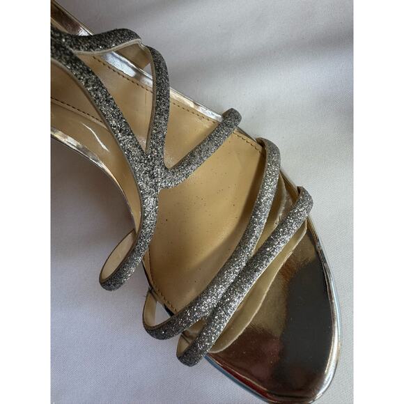 Vince Camuto Imagine Silver Glitter Heels Size 9M - Picture 6 of 8